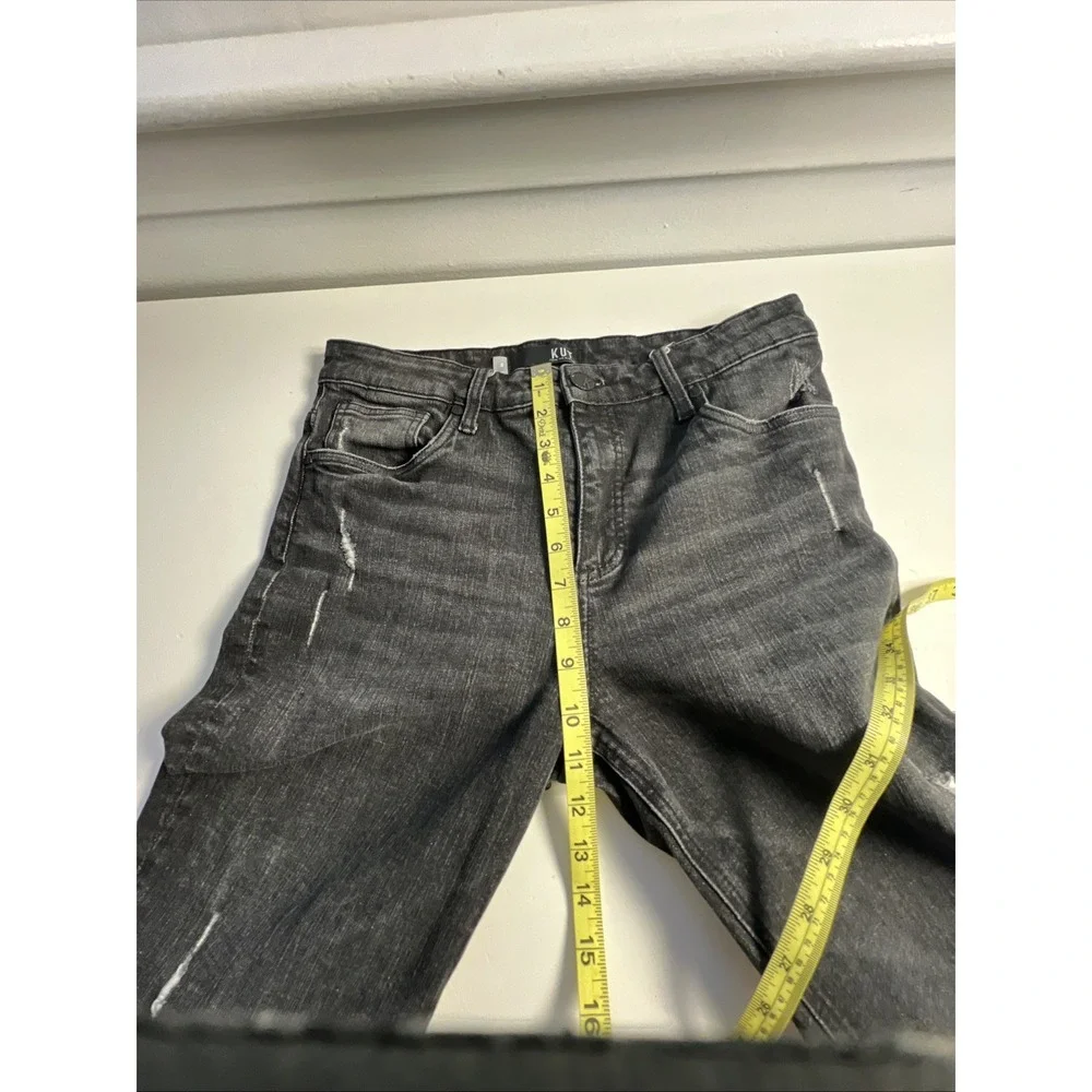 Kut From The Kloth Rachael Fab Ab Raw Hem High Rise Mom Jeans Sz‎ 8 Black - Picture 6 of 7